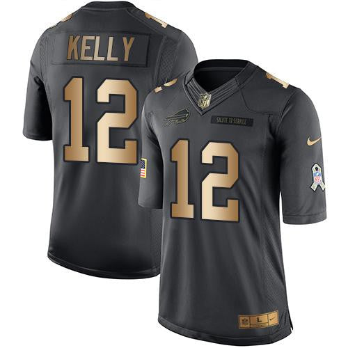 Jim Kelly Buffalo Bills black Salute To Service jersey
