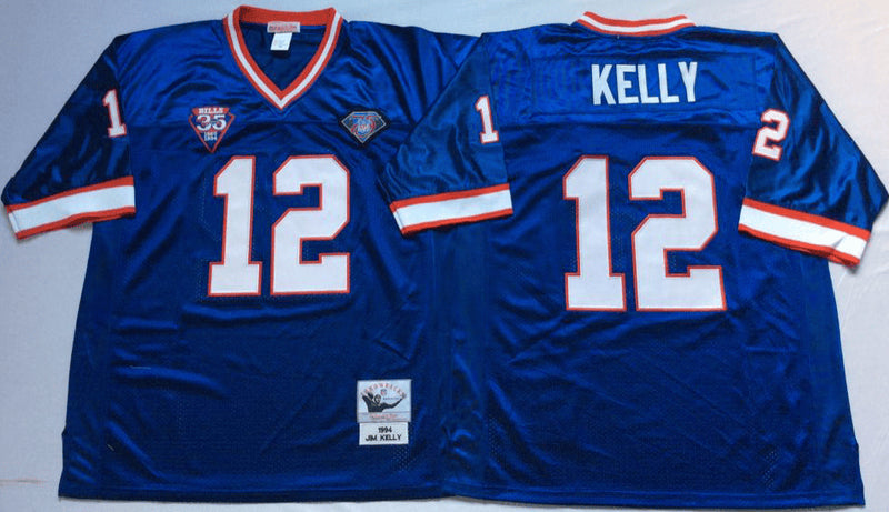 Jim Kelly Buffalo Bills blue Throwback jersey