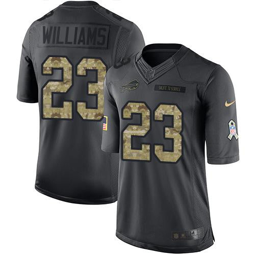 Aaron Williams Buffalo Bills black Salute To Service jersey