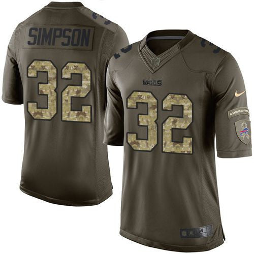 O. J. Simpson Buffalo Bills green Salute To Service jersey