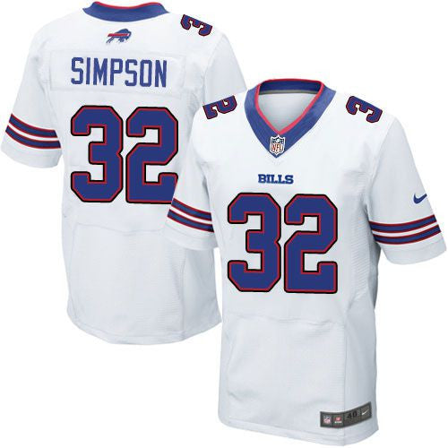O. J. Simpson Buffalo Bills white Elite jersey