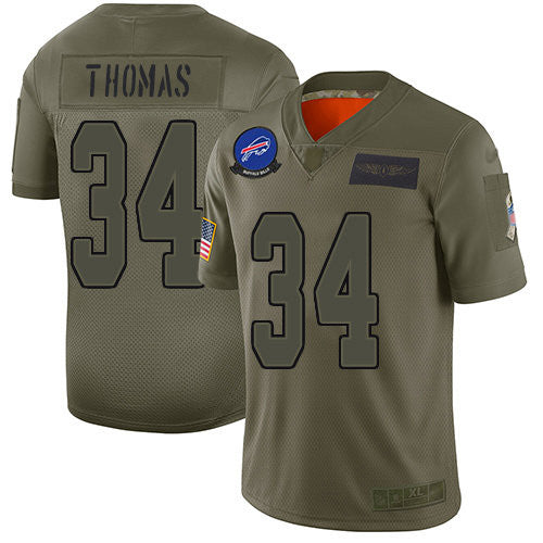 Thurman Thomas Buffalo Bills camo Salute To Service jersey
