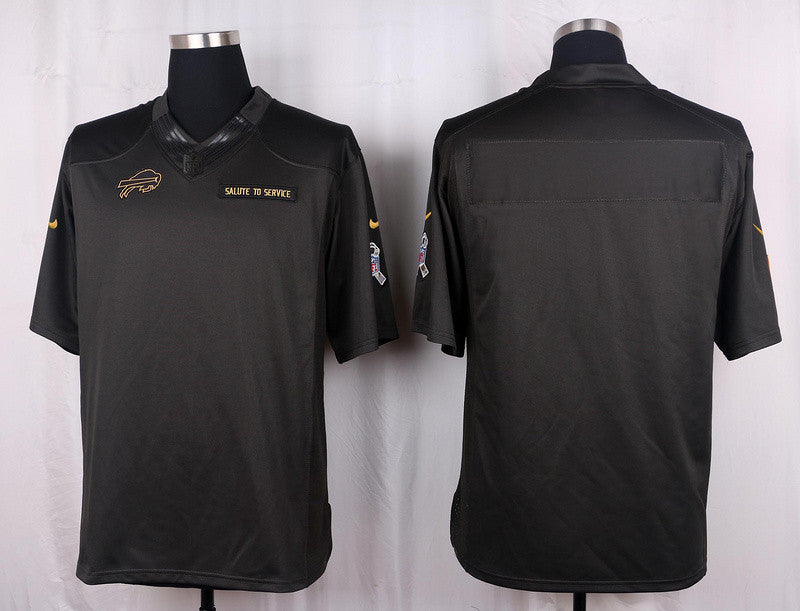 Custom Buffalo Bills anthracite Salute To Service jersey
