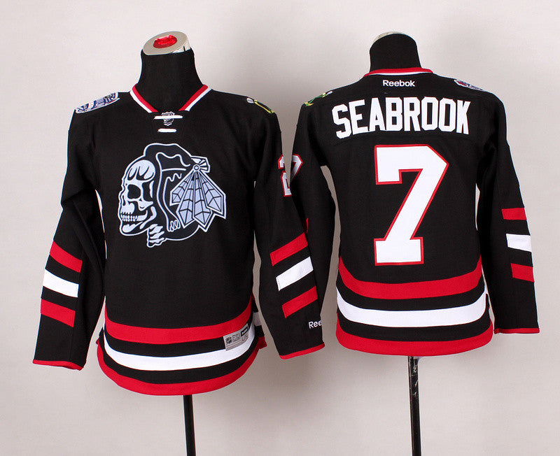 Seabrook Chicago Blackhawks black jersey