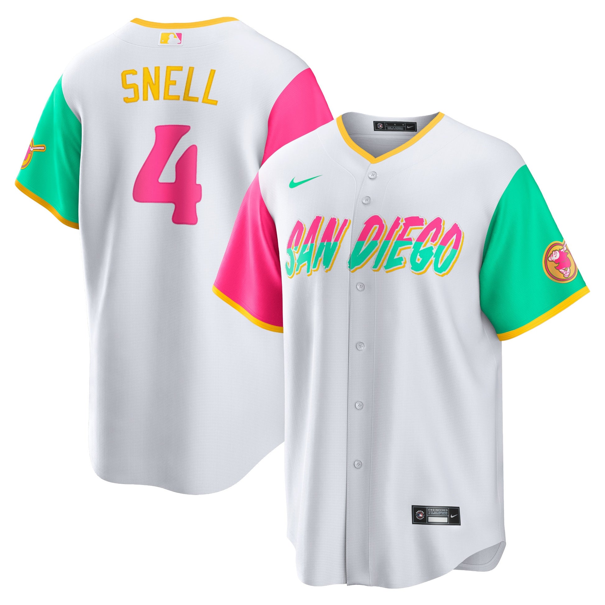Blake Snell San Diego Padres white City Connect jersey