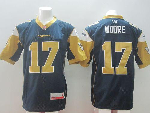 Nick Moore Winnipeg Blue Bombers navy jersey