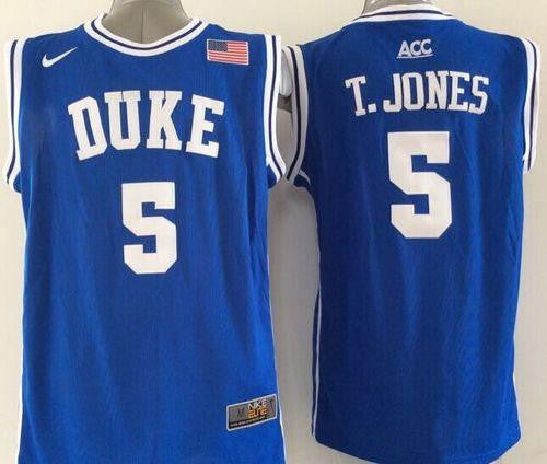 Tyus Jones Duke Blue Devils blue jersey