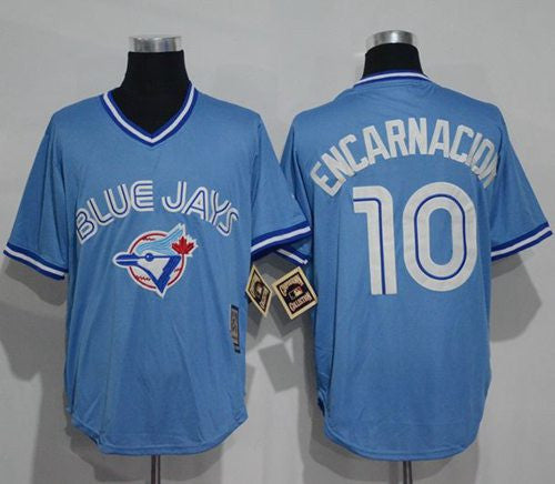 Edwin Encarnacion Toronto Blue Jays blue Throwback jersey