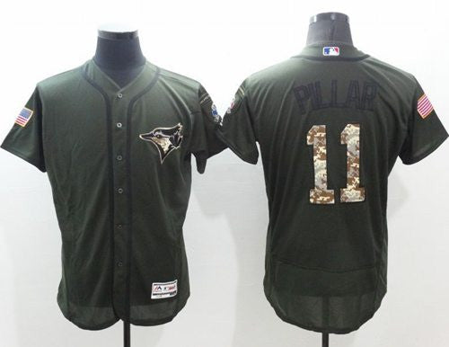 Kevin Pillar Toronto Blue Jays green Salute To Service jersey