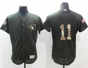 Kevin Pillar Toronto Blue Jays green Salute To Service jersey