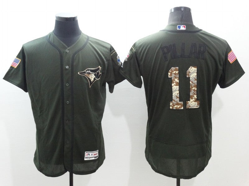Kevin Pillar Toronto Blue Jays olive jersey