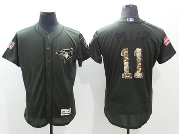 Kevin Pillar Toronto Blue Jays olive jersey
