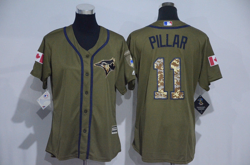 Kevin Pillar Toronto Blue Jays olive jersey