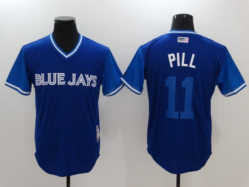 Kevin Pillar Pill Majestic Toronto Blue Jays royal jersey