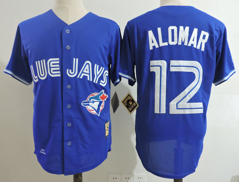 Roberto Alomar Toronto Blue Jays blue Cooperstown jersey