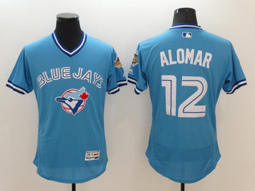Roberto Alomar Toronto Blue Jays blue Throwback jersey