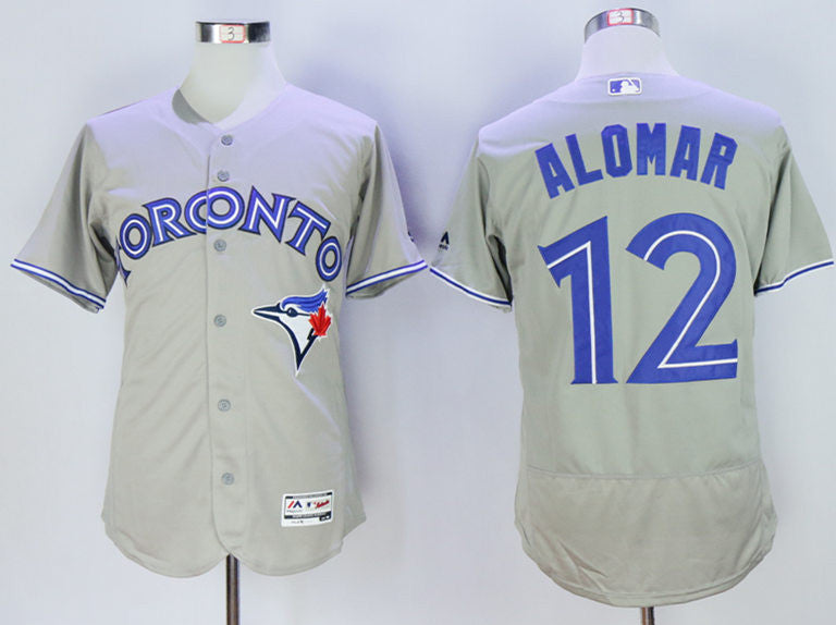 Roberto Alomar Toronto Blue Jays grey jersey