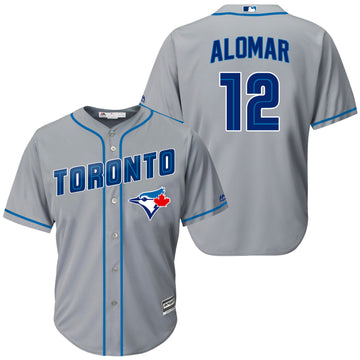 Roberto Alomar Toronto Blue Jays grey jersey