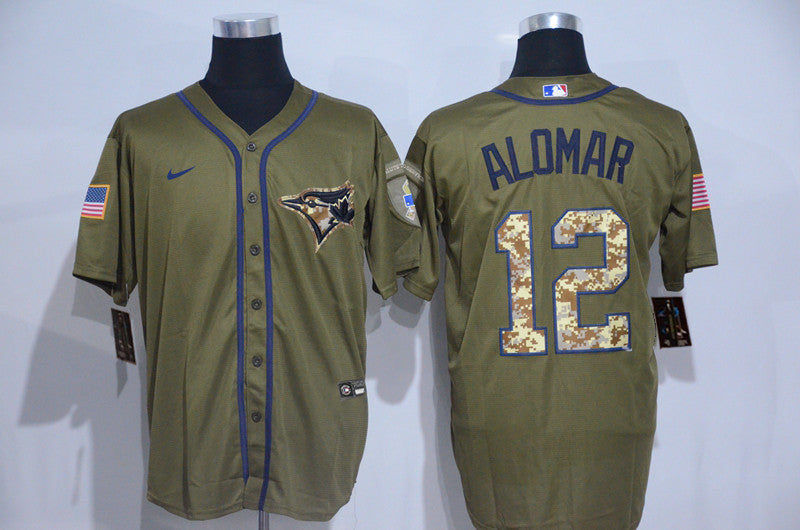 Roberto Alomar Toronto Blue Jays olive jersey