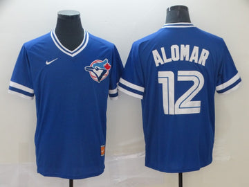 Roberto Alomar Toronto Blue Jays royal Throwback jersey