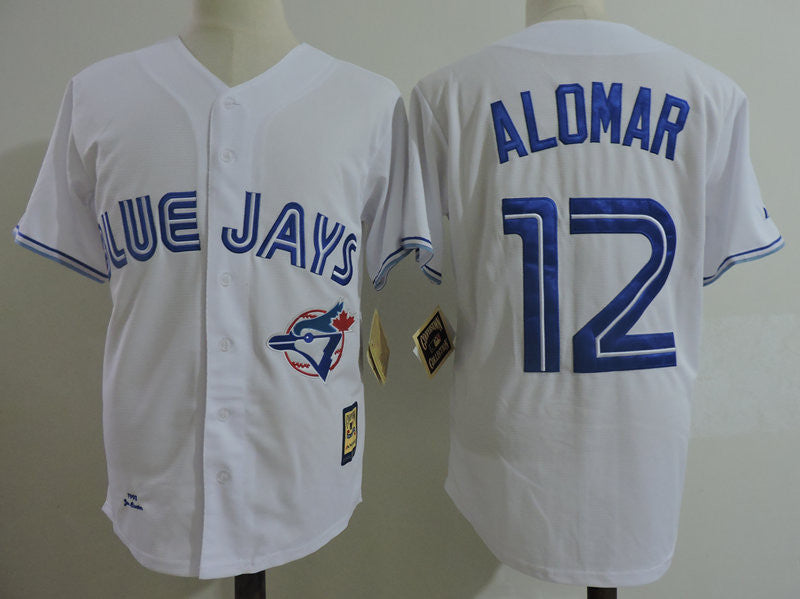 Roberto Alomar Toronto Blue Jays white Cooperstown jersey