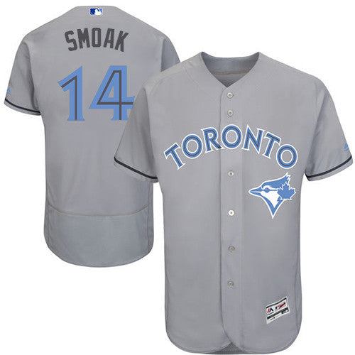 Justin Smoak Toronto Blue Jays gray jersey