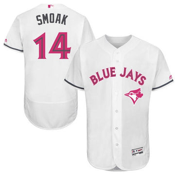 Justin Smoak Toronto Blue Jays white jersey