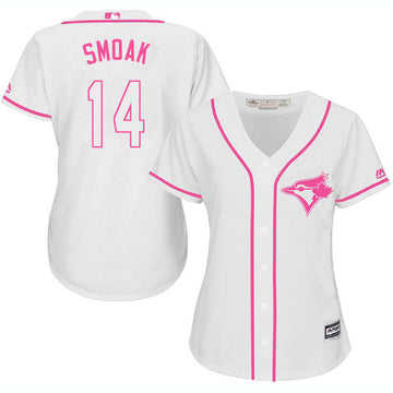 Justin Smoak Toronto Blue Jays white jersey