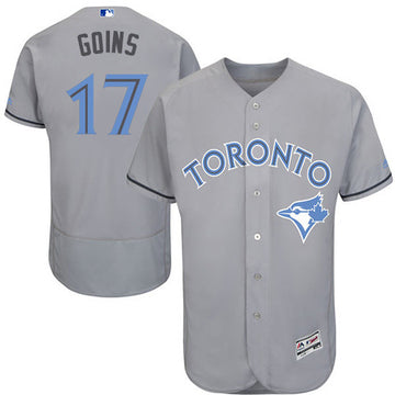 Ryan Goins Toronto Blue Jays gray jersey