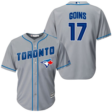 Ryan Goins Toronto Blue Jays grey jersey