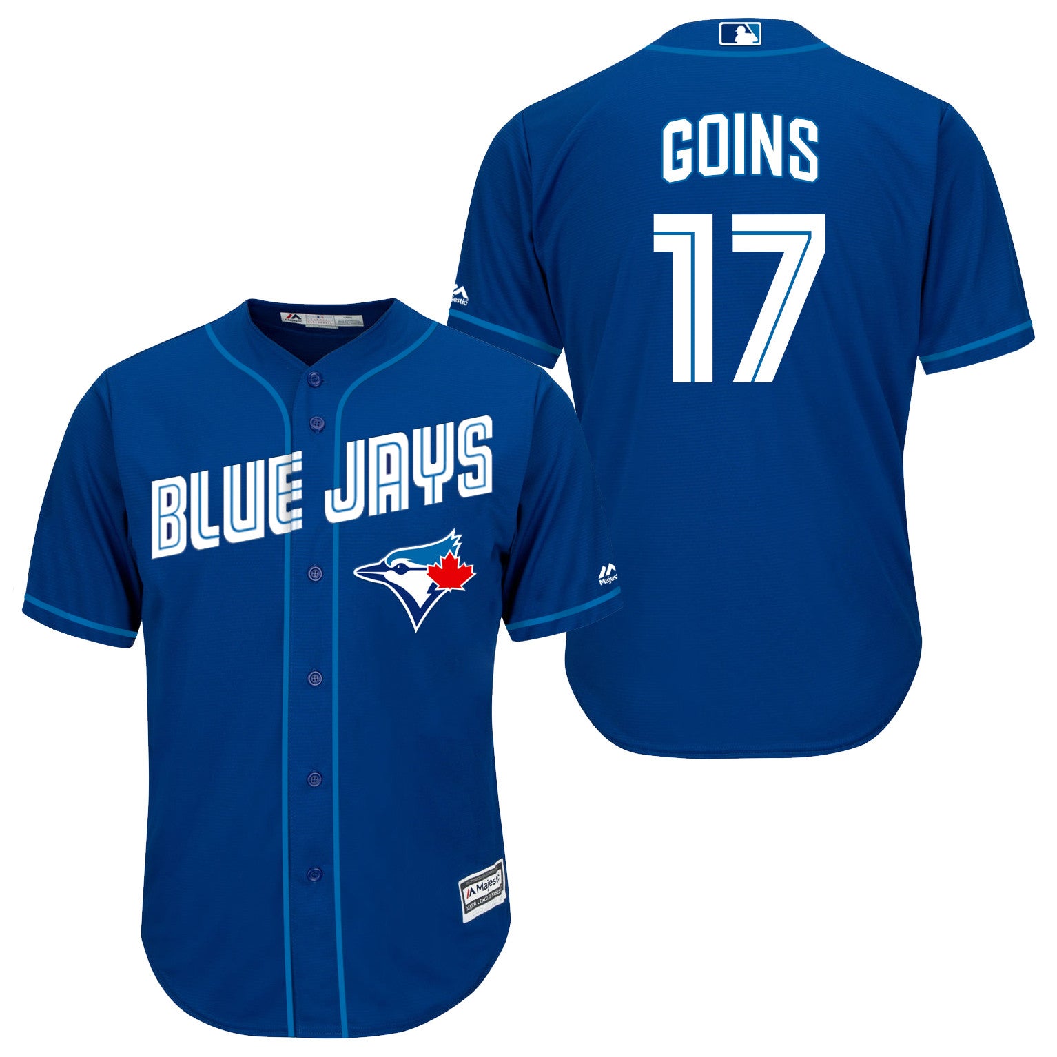 Ryan Goins Toronto Blue Jays royal jersey