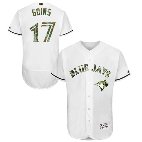 Ryan Goins Toronto Blue Jays white Authentic jersey