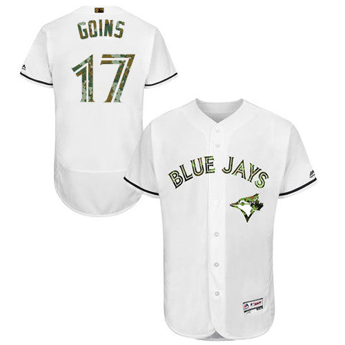 Ryan Goins Toronto Blue Jays white jersey