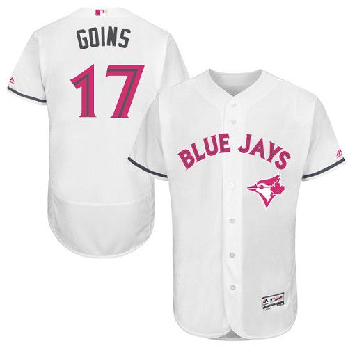 Ryan Goins Toronto Blue Jays white jersey