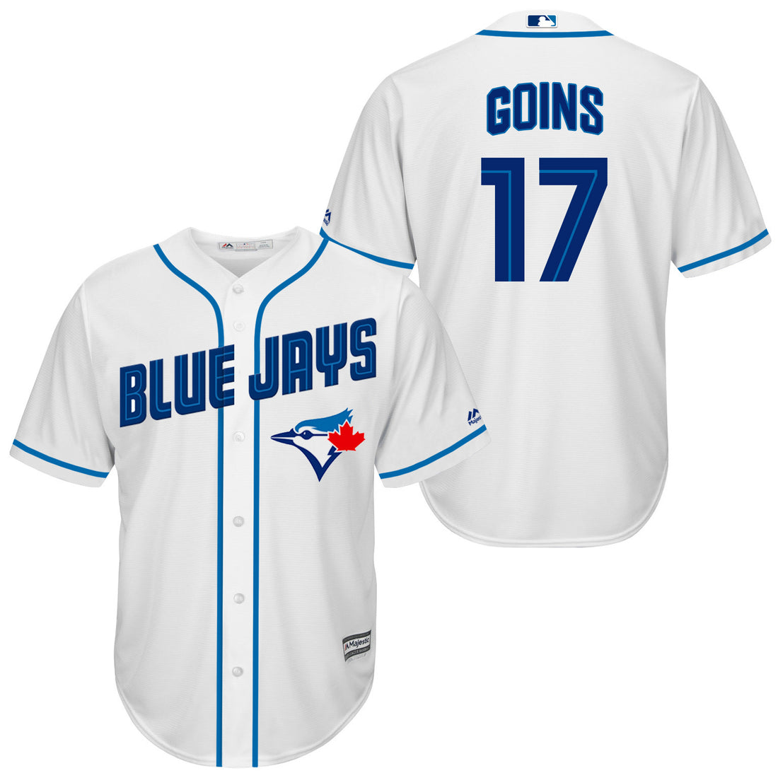 Ryan Goins Toronto Blue Jays white jersey