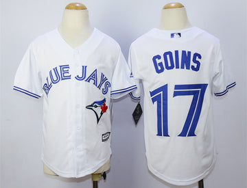 Ryan Goins Toronto Blue Jays white jersey
