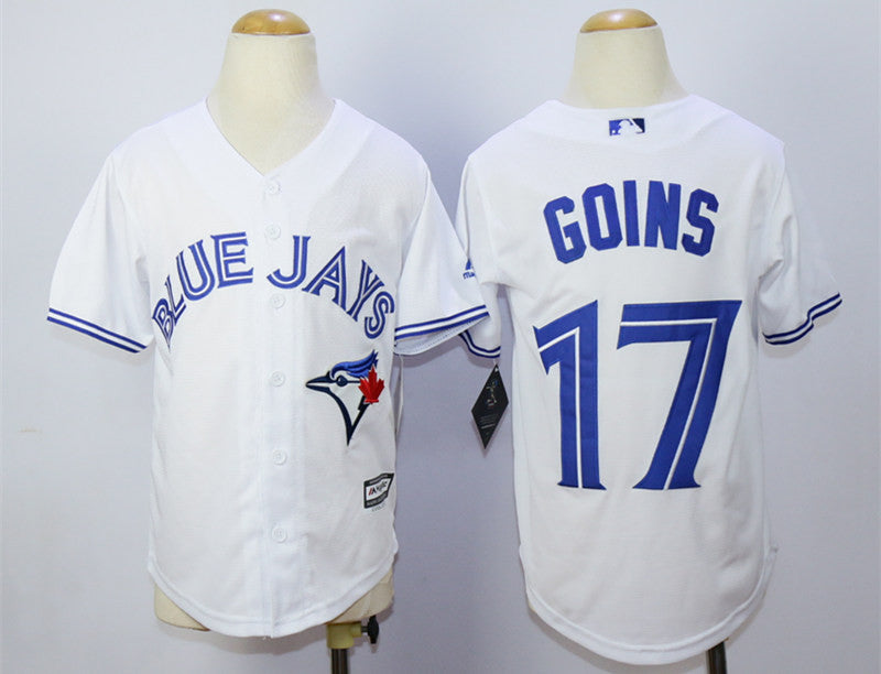 Ryan Goins Toronto Blue Jays white jersey