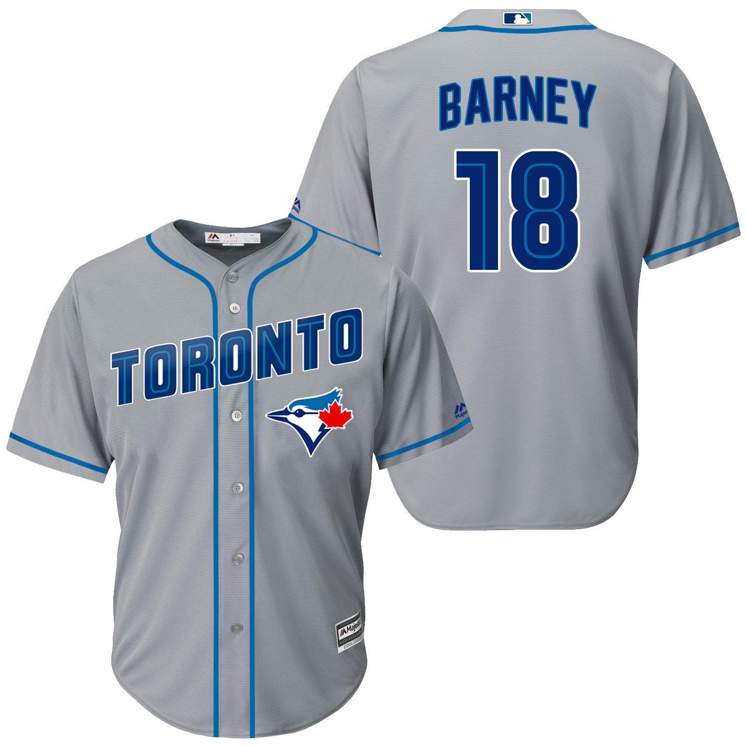 Darwin Barney Toronto Blue Jays grey jersey