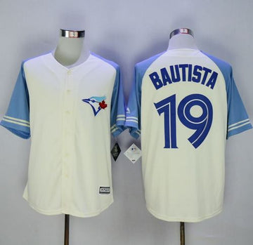 Jose Bautista Toronto Blue Jays cream jersey