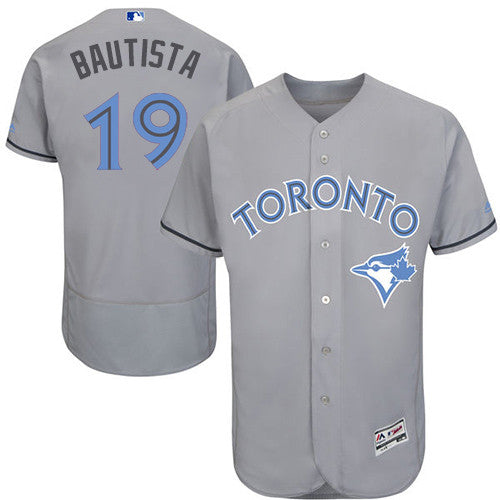 Jose Bautista Toronto Blue Jays gray jersey