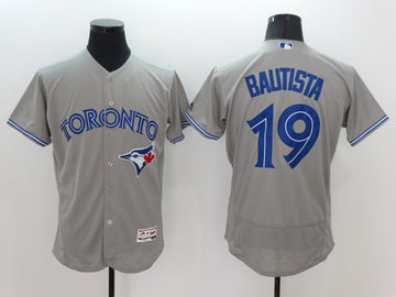 Jose Bautista Toronto Blue Jays grey jersey