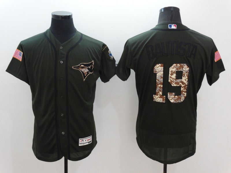 Jose Bautista Toronto Blue Jays olive jersey