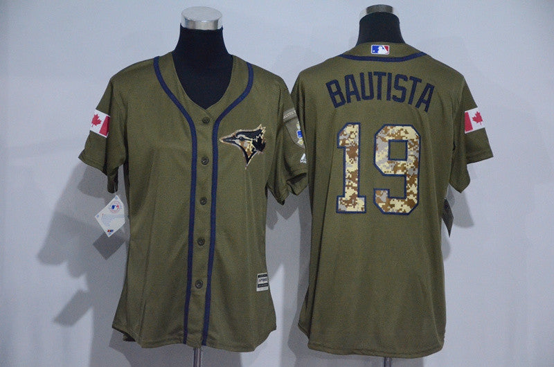 Jose Bautista Toronto Blue Jays olive jersey