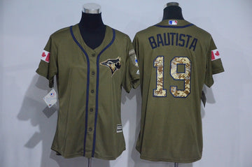 Jose Bautista Toronto Blue Jays olive jersey
