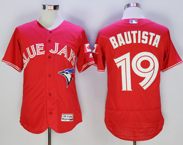 Jose Bautista Toronto Blue Jays red jersey