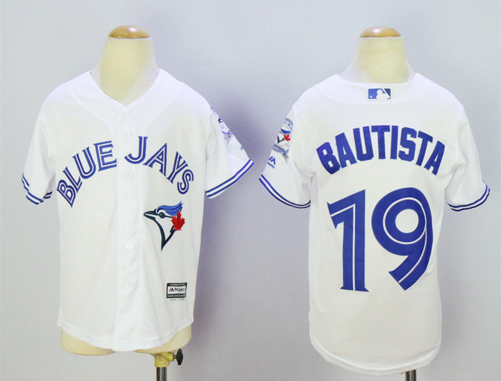 Jose Bautista Toronto Blue Jays white jersey