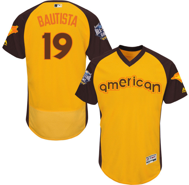 Jose Bautista Toronto Blue Jays yellow All-Star jersey