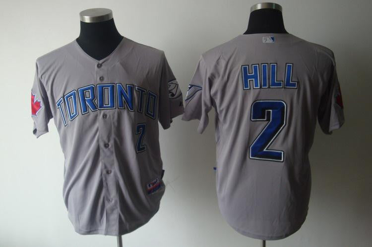 Aaron Hill Toronto Blue Jays grey jersey
