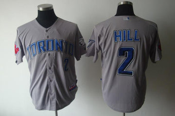 Aaron Hill Toronto Blue Jays grey jersey