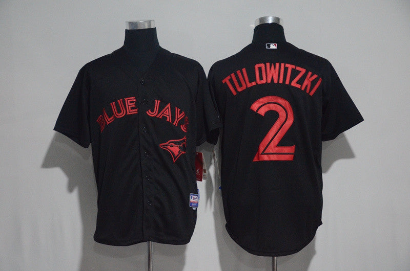 Troy Tulowitzki Toronto Blue Jays black jersey